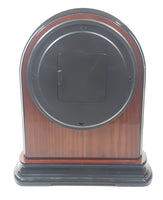 Westminster Chime Faux Wood Black and Brown Plastic 9 1/2" Tall Mantle Clock with Sound