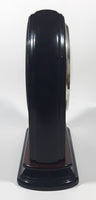 Westminster Chime Faux Wood Black and Brown Plastic 9 1/2" Tall Mantle Clock with Sound