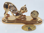 Crystal Temptations Strass Swarovski Crystal 24K Gold Plated Cat ST Clock