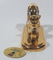 Crystal Temptations Strass Swarovski Crystal 24K Gold Plated Cat ST Clock