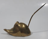 Vintage Brass Mouse Ring Holder Receipt Holder