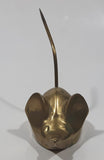 Vintage Brass Mouse Ring Holder Receipt Holder