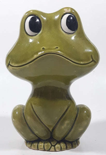 Rare Vintage Sears Robuck Neil The Frog Coin Bank 6 1/2" Tall Ceramic Figurine Made in Japan