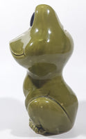 Rare Vintage Sears Robuck Neil The Frog Coin Bank 6 1/2" Tall Ceramic Figurine Made in Japan