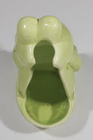 Sitting Green Frog Toilet Brush Holder 6 1/2" Tall Ceramic Figurine Made in Taiwan