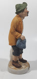 Vintage Hobo Man Holding Bags 7" Tall Porcelain Figurine Made in Japan