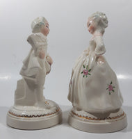 Vintage Holland Molds Colonial Man and Woman 7 1/2" Tall Ceramic Figurine Set of 2