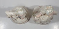 Vintage Holland Molds Colonial Man and Woman 7 1/2" Tall Ceramic Figurine Set of 2