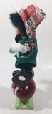 Porcelain Clown Balancing On Football 8" Tall Figurine