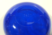 Vintage Cobalt Blue Glass Bowl in Silver Tone Metal Basket