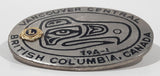 Vintage Lions Club Vancouver Central British Columbia Canada 19A-1 Oval Shaped Aboriginal Art Themed 1 1/8" x 1 1/2" Enamel Metal Lapel Pin