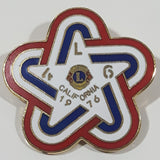 Vintage 1976 Lions Club 4L6 California 1 1/4" Enamel Metal Lapel Pin
