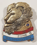 Vintage Lions Club 19-C Zone 5 Washington 1 1/4" x 1 5/8" Enamel Metal Lapel Pin