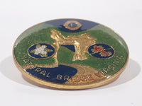Vintage 1973 Lions Club Natural Bridge Virginia 1 1/2" Enamel Metal Lapel Pin