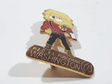 Vintage Lions Club P.Z.C. E.L. Fogleman Washington 2" x 2 7/8" Enamel Metal Lapel Pin