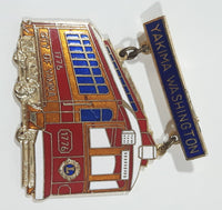 Vintage Lions Club City of Yakima Washington 1776 Street Car Tram Cable Car Shaped 1 3/4" x 1 3/4" Enamel Metal Lapel Pin