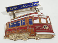 Vintage Lions Club City of Yakima Washington 1776 Street Car Tram Cable Car Shaped 1 3/4" x 1 3/4" Enamel Metal Lapel Pin