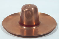 Vintage Mexican Sombrero Western Cowboy Hat 4" Copper Metal Ash Tray