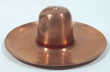 Vintage Mexican Sombrero Western Cowboy Hat 4" Copper Metal Ash Tray