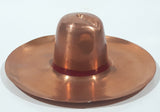 Vintage Mexican Sombrero Western Cowboy Hat 4" Copper Metal Ash Tray