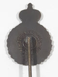 Vintage Belgian Army Belgium Armed Forces RAMSOB Royale Alliance Mutuelle des Sous-Officiers de Belgique 5/8" x 2" Badge Insignia Enamel Bronze Tone Metal Pin