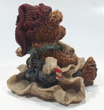 1994 Boyds Bears and Friends "He's making a list...... and checking it twice!" Sitting Teddy Bear 3 1/4" Tall Resin Figurine Style #2252