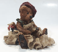 1994 Boyds Bears and Friends "He's making a list...... and checking it twice!" Sitting Teddy Bear 3 1/4" Tall Resin Figurine Style #2252