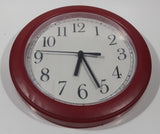 Ingraham Red Plastic 8 1/2" Wall Clock