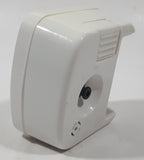 Vintage Westclox Battery Operated 3" White Plastic Nightstand Alarm Clock with Glow in The Dark Hands