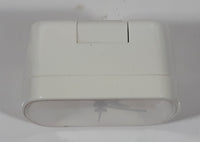 Vintage Westclox Battery Operated 3" White Plastic Nightstand Alarm Clock with Glow in The Dark Hands