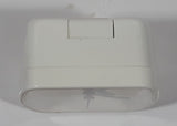 Vintage Westclox Battery Operated 3" White Plastic Nightstand Alarm Clock with Glow in The Dark Hands