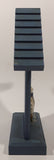 White Goose Birds with Blue Bows Flower Themed Blue House Building Shaped Wood Mantle Clock 9 1/4" Tall