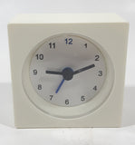 Small White Square Shaped 2 7/8" Tall Nightstand Alarm Clock