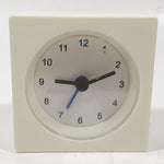 Small White Square Shaped 2 7/8" Tall Nightstand Alarm Clock