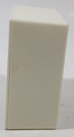 Small White Square Shaped 2 7/8" Tall Nightstand Alarm Clock