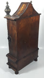 Cathedral Style 15 3/8" Tall Wood Cased Mantle Clock with Drawer