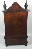 Cathedral Style 15 3/8" Tall Wood Cased Mantle Clock with Drawer