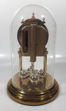 Vintage Kieninger 9" Tall Glass Dome Brass Anniversary Clock Battery Operated