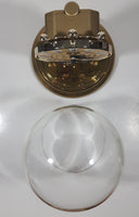 Vintage Kieninger 9" Tall Glass Dome Brass Anniversary Clock Battery Operated