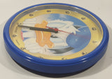 Vintage Lorus Quartz Disney Donald Duck 10" Circular Blue Plastic Wall Clock