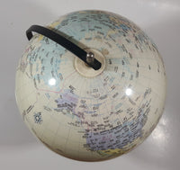 Chinese English Bilingual 8" World Globe Earth 11 1/2" Tall on Wood Base