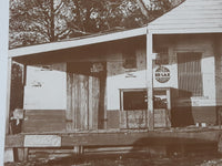 Antique 1939 Jarreau Louisiana Post Office Esso Standard Oil Gas Service Station Country Store Large 11" x 14" Black and White Photograph Picture