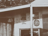 Antique 1939 Jarreau Louisiana Post Office Esso Standard Oil Gas Service Station Country Store Large 11" x 14" Black and White Photograph Picture