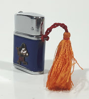 Rare Vintage Auer Mickey Mouse Miniature Blue Lighter with Orange Tassle Made in Japan