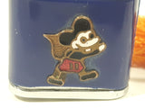 Rare Vintage Auer Mickey Mouse Miniature Blue Lighter with Orange Tassle Made in Japan