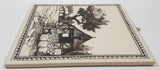 Vintage Rolde Netherlands Brown and White 6" x 6" Ceramic Tile Trivet