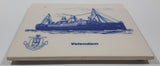 Vintage Holland America Line Volendam Ocean Liner Ship Blue and White 6" x 6" Ceramic Tile Trivet