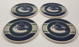 Vancouver Canucks NHL Ice Hockey 4 1/4" Round Cork Backed Ceramic Drink Coaster Set of 4