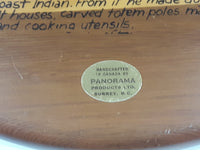 Panorama Products "Story of the Frog" Pacific North West Aboriginal Art Handcrafted 13 7/8" Round Western Red Cedar Wood Plaque