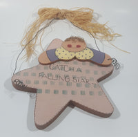 Catch A Falling Star... 9 1/4" x 9 1/2" Folk Art Wood Plaque Wall Hanging